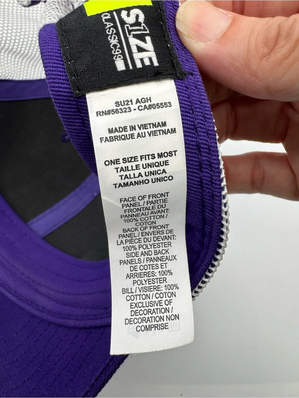 Nike LSU Tigers Classic 99 Trucker Snapback Hat Purple Throwback Logo